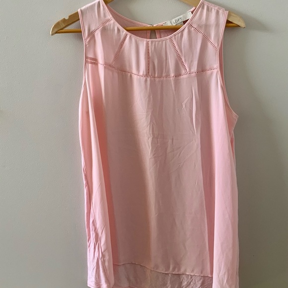 Loft - 10$ Pink sleveless flowy top 🐳 2/16$ - Picture 4 of 11